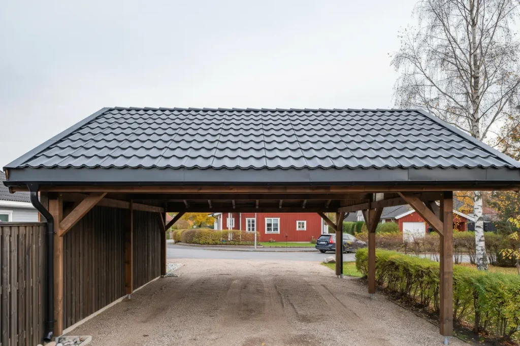 takbyte till pannprofilerad takpl t p carport i tureberg sollentuna