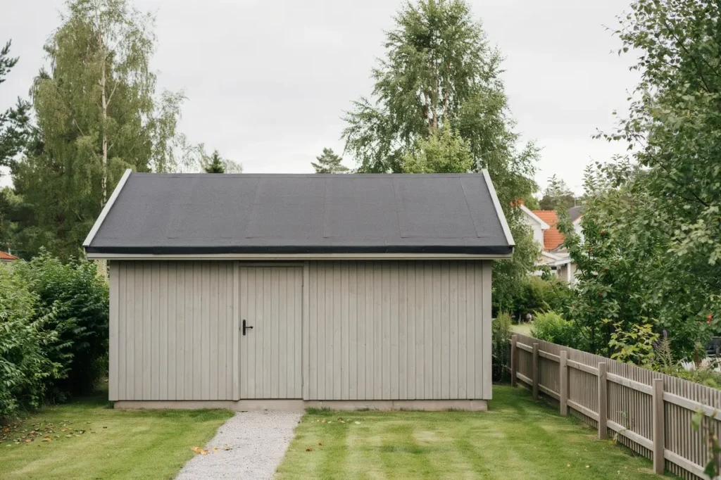 oml ggning av papptak p f rr d i edsberg sollentuna